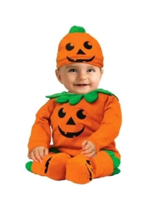 Rubies Other - Lil Pumpkin Baby Costume 0-6 Months Softn Cuddly  Jumper Hat  Booties Halloween